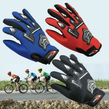 Kids Child Junior Biker Full Finger Gloves Boys Girls Sports MTB BMX XC Riding