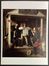 War News From Mexico by Richard Caton Woodville Oversized Art Postcard Unposted