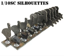 1/10sc NRA/IHMSA Metallic Silhouette Targets - 20pc Air Rifle/Pistol Knock-overs