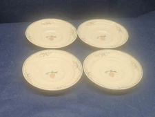 Vintage 1980's International China Stoneware "Marmalade" Set/4 Saucer Plates 