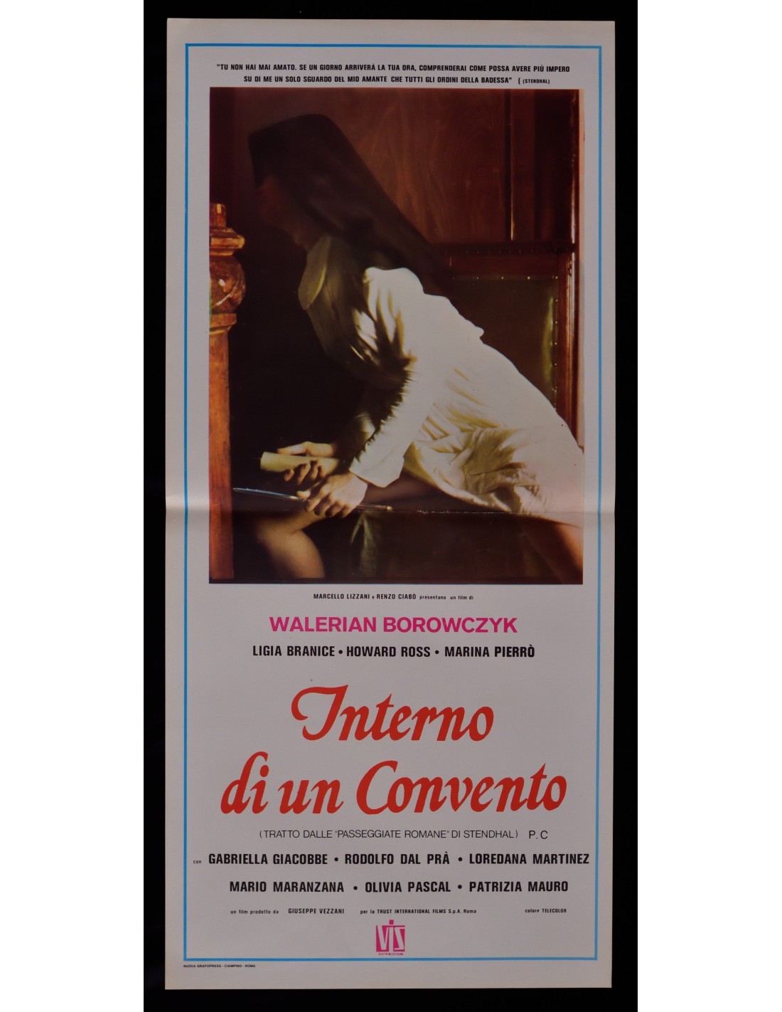 Locandina originale film Interno di un convento (1978) - Regia di Walerian Borowczyk