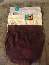 Lot Of 3 Vanity Fair Nylon Hi-Cut W/tag "Comfort 360"size 5