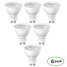 DEWENWILS Dimmable GU10 Bulbs 6-Pack,500LM,80 CRI,No Flicker,7W,Energy Saving