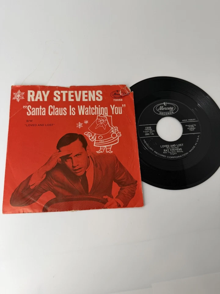 RAY STEVENS-SANTA CLAUS IS WATCHING YOU/LOVED AND LOST-45+PS 1962 MERCURY  VG+ - Image 2 of 2