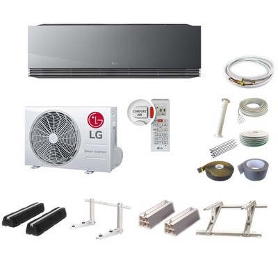 LG Artcool AI Mirror AA18SP 5,0 kW mit Montageset und Konsole Optional