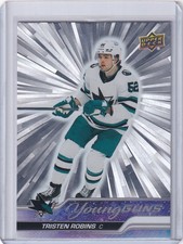 2023-24 Upper Deck Series 1 Outburst #223 Tristen Robins - San Jose Sharks