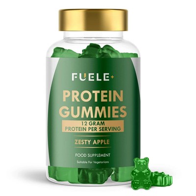 FUELE+ Whey Protein Gummies - Zesty Apple Flavour, 12g Protein per Serving - ...