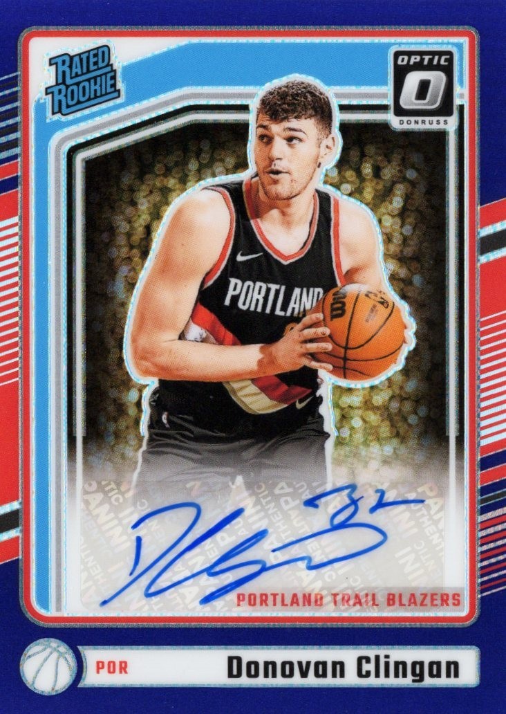 2024-25 Optic Basketball Rated Rookie Donovan Clingan no.304 auto