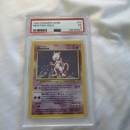 1999 POKEMON GAME MEWTWO-HOLO PSA 5