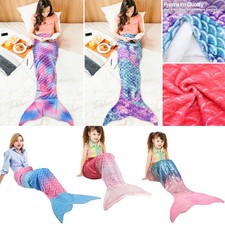 Blankie Tails Original Mermaid Tail Blanket Kids Adults Girls Boys Fleece Plush