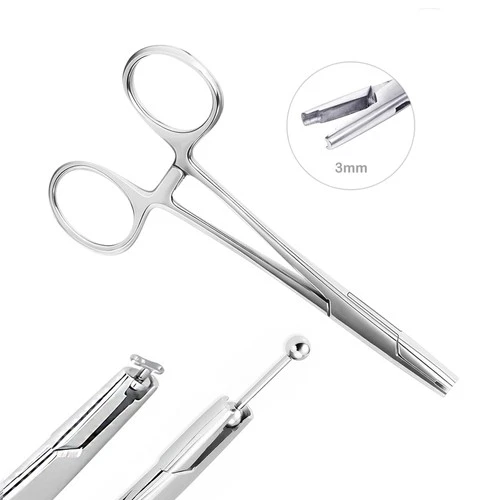 AccGin Piercing Clamps Ear Nose Septum Tool for All Piercings 316L Stainless - product listing photo