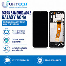 Écran Original Reconditionné Samsung Galaxy A04e (A042) + Châssis Noir