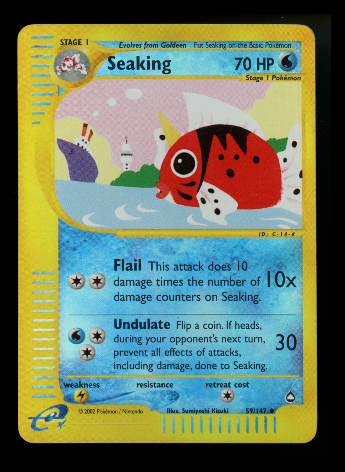 Seaking 59/147 Aquapolis 2002 Reverse Holo Pokémon Card TCG