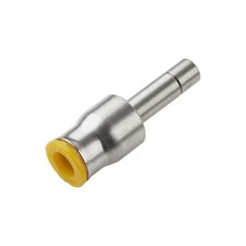 Parker 67Plp-10M-12M Metric Metal Push-To-Connect Fitting, Brass, Silver