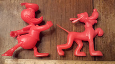 2 vintage MARX hard plastic Disney Figures - Donald Duck Pluto
