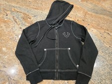 True Religion Big Tee Classic Zip Hoodie. Size Small Track Sweat Full Zip
