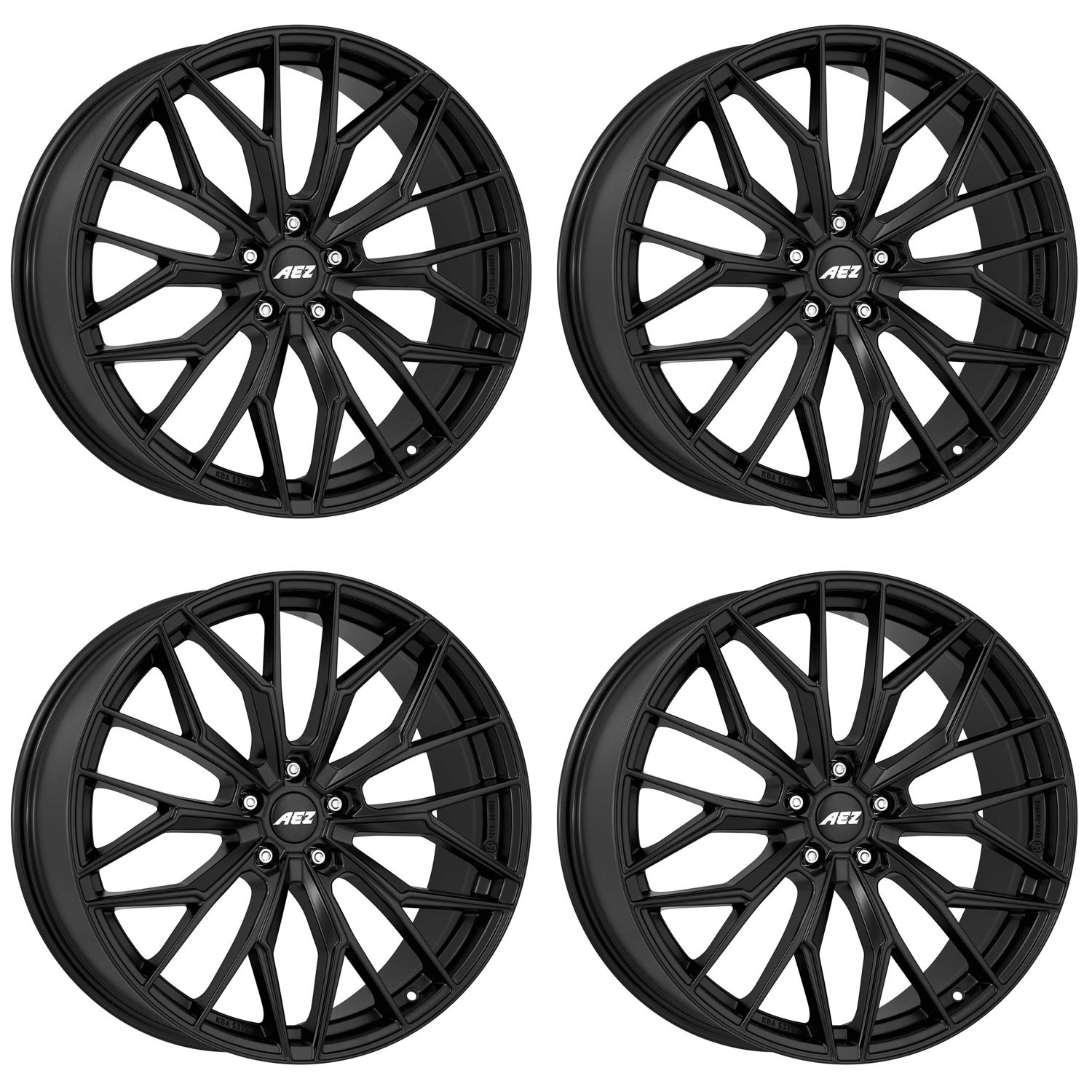 4 AEZ Porto black Wheels 8.0Jx20 5x112 for SsangYong Korando Torres EVX