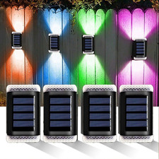 12x SUPER BRIGHT SOLAR POWERED DOOR FENCE WALL LIGHTS LED OUTDOOR GARDEN LAMP