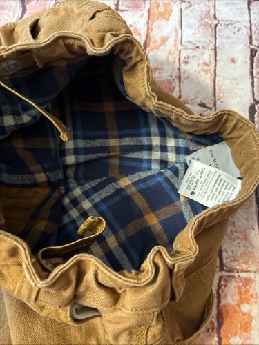 Boys Carhartt CK8316 Loose Fit Flannel-Lined Utility Boot-Cut Pants Size 12 - Picture 7 of 11