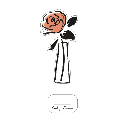 Flower Ornament Note Clip Advanced Dark Wind Flower Convenience Folder File7419