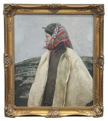 Original Oil Painting - Woman Portrait by Prof. Qiu Jun (Listed Academic Artist）