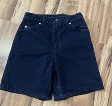 VTG 90s Levi's Orange Tab Relaxed Fit Dark Wash Jean Shorts Size 8. Mom Shorts