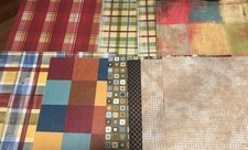 Lot Of 21 Pages -12x12 Plaid Scrapbook Paper; Variety Of Colors; Blocks Of Color