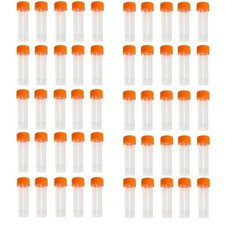 50 Pack 5ml Cryo Tubes，Plastic Graduated Vial Tube with Screw Caps,Small Test...