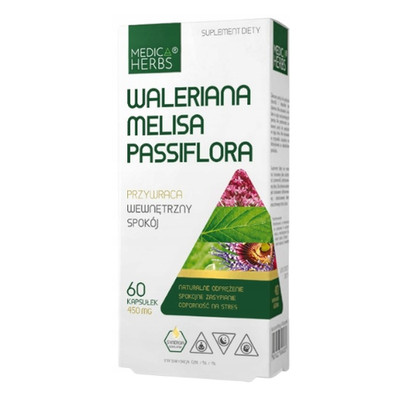(Einheit/0,22 ) Medica Herbs Baldrian Melisse Passionsblume Komplex 60 Kap. D/S
