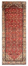 3'2" x 9'10" Vintage Hand-knotted Runner Rug Traditional Oriental Wool Carpet