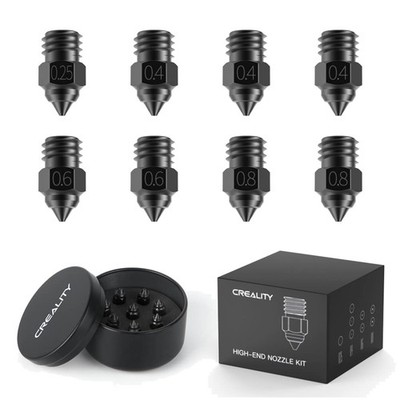 Hardened Steel MK8 Nozzles 8PCS - Ender 3/Ender 5/CR10