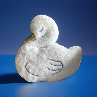 Target Bullseye Playground White  Swan  Pillow With Gold Beak, NWT 