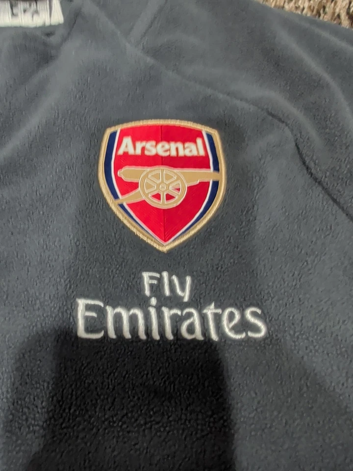 Puma Arsenal FC Amarillo Gris Adulto Grande Entrenamiento Vellón 1/4 Cremallera Fly Emirates Fut Foto 3 de 4