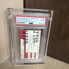 Michael Jordan NBA Finals MVP Bulls PSA POP 1 Ticket Stub 5th Championship 1997