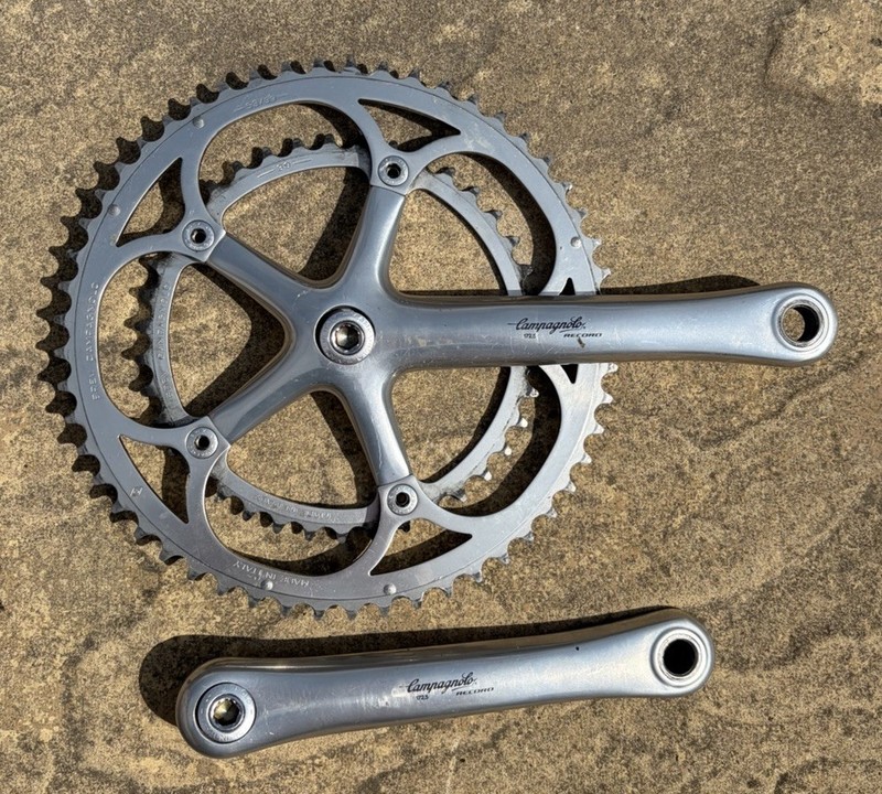 Campagnolo Record Crankset 172.5 53/39 Road Bike Vintage Retro Chainset Bolts