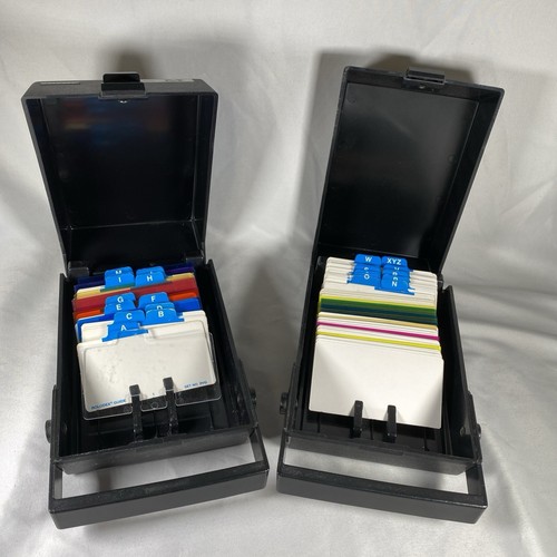 Rolodex RC-24 Locking Travel Handle Card File Organizer Blank Index ...