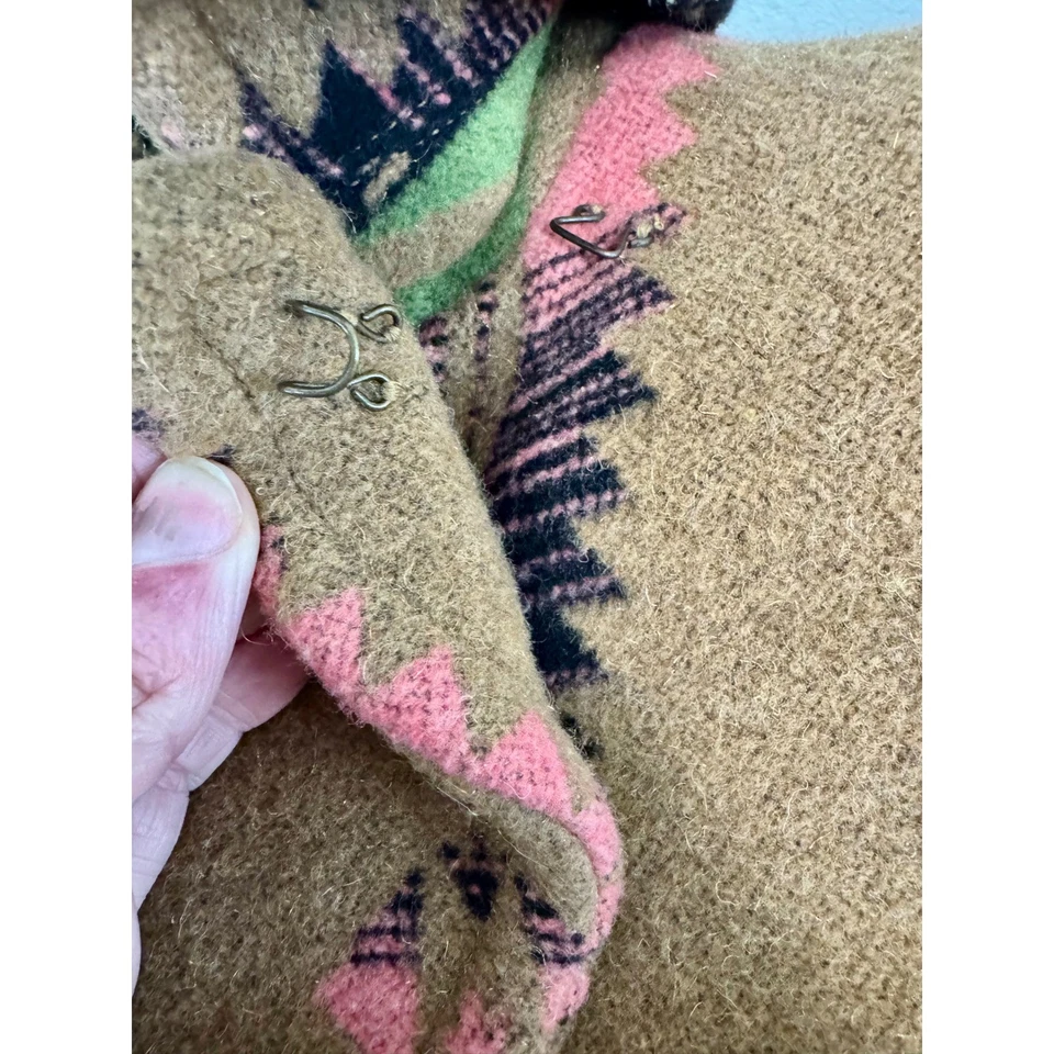 DEPT From the Heart 阿兹特克西南毛毯羊毛混纺切换外套 L 码 — 第 4/4 张图片