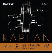 D'Addario Kaplan Amo Violin A String, 4/4 Scale, Light Tension