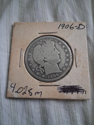 1906-D Barber Half Dollar Average Circ