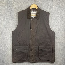 JJ Willis Heritage Wax Gilet Mens Large Brown Hunting Outdoor Lined Utility Vest