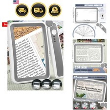 Magnifying Glass with Light, Rechargeable 5X Large Page Magnifier for Reading...
