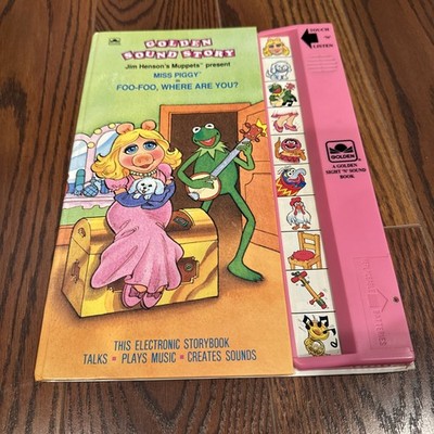 Vintage 1991 Disney Golden Sound Story Book Miss Piggy Foo-Foo Where Are You?
