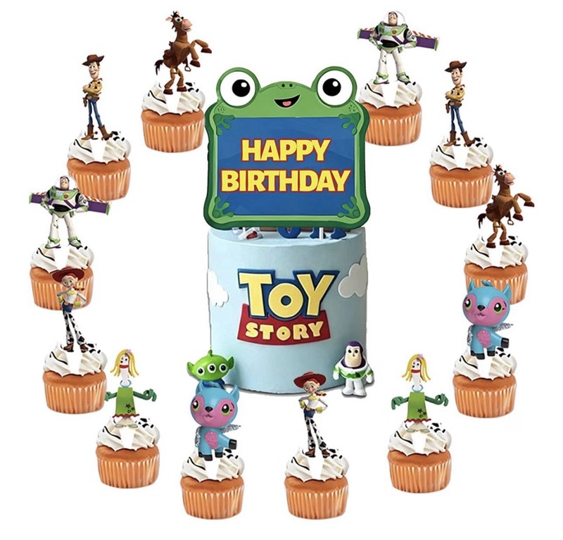 Toy Movie Story Include Happy Birthday Cake Topper and Cupcake Topper 13Pcs