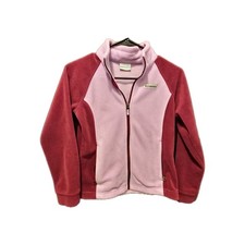Columbia Benton Springs Pink Full Zip Fleece Jacket Youth Girl's Size M 10-12