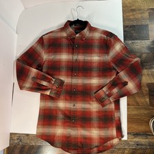 Pendleton Shirt Mens Small Red Plaid Button Up Long Sleeve Mason Flannel Shirt