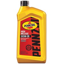 Pennzoil 550022838 High Mileage 5W-30 Conventional Motor Oil 1 qt. (Pack of 6)
