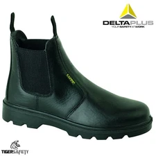 Delta Plus LH829 S1 Black Mens Steel Toe Cap Work Chelsea Dealer Safety Boots