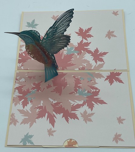 Carta Pop Up Colibrì 3d Bellissima Delicata Volantino Veloce Piccola Autunno - Foto 2 di 4
