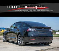 Cup Heckspoiler SCHWARZ für Tesla Model 3 Spoiler Spoiler Verlängerung Aufsatz