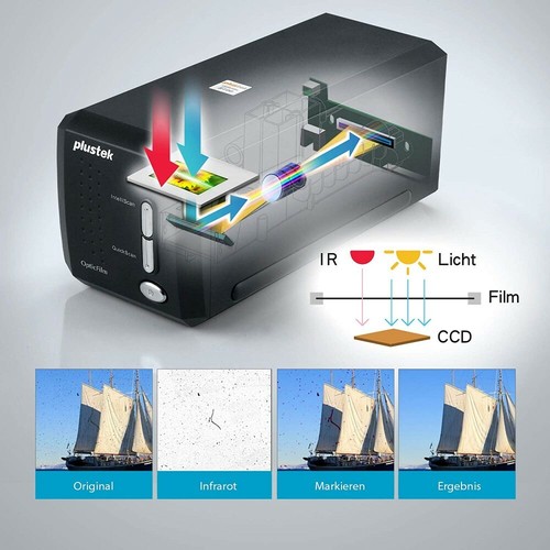 Plustek OpticFilm 8200i AI Film Scanner 7200 dpi AC100V 50-60Hz With Tracking - Picture 3 of 7